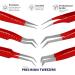 Silakor 6-Piece Stainless Steel Eyelash Extension Tweezers Set for Volume and Classic Lashes (Red) - Buy Online on SooperMarket.com
