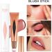 Tongyend Liquid Blush Beauty Wand Blush Stick Cream Contour Stick and Highlighter with Cushion Applicator Long Lasting Face Blush Illuminator Makeup Stick Liquid Bronzer Super Silky(Blusher 02) Blusher 02 10 g (Pack of 1) - Buy Online on SooperMarket.com