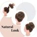 Thick Synthetic Hair Bun Extensions - Messy Hair Scrunchies for Women - Medium Brown to Coffee Brown (45g) - Light Brown Updo Ponytail Hairpiece - Buy Online on SooperMarket.com
