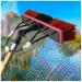 Water Fed Telescopic Pole Water-Fed Telescopic Window Cleaning Pole for Photovoltaic Panel Truck Window Window Glass Wall-24FT 55cm Brush Head 5M/17FT