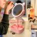 Touch-Screen Vanity Mirror with Lights & Desk Mirror Lights, Portable HD Cosmetic Lighted Mirror - Pink - Buy Online on SooperMarket.com