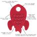 POPPIES Smiley The Star and RED The Rocket Bundle - Silicone Sensory Toy for Infants - BPA-Free Teether and Bath Toy with Suction Cups and Textures - Buy Online on SooperMarket.com
