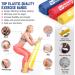 Non-Latex Resistance Bands Set for Physical Therapy, Yoga, Pilates - 4.9FT Yellow Red Blue - Set of 3 Elastic Bands for Home Workouts - Buy Online on SooperMarket.com