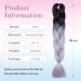 Tess Braids Extensions 60 cm - 5 Pack Jumbo Kanecalon Ombre Hair Extensions for Box Braids (#28 Gray/Raven Black) - Buy Online on SooperMarket.com