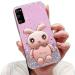 Tivenfezk Nadoli for Samsung Galaxy S20 Fe Hase Hidden Stand Shell caricature glitter rabbits stand Soft silicone bling cell phone shell.