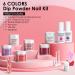Lavender Violets 12Pcs Dip Powder Nail Kit - 6 Colors French Pink Dipping Powder System with Base, Top Coat & Activator for Manicure at Home - Buy Online on SooperMarket.com