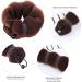 2 Pcs Bun Makers for Hair Brown Sponge Donut Ring Styler Bun Makers Easy Bun Makers Tool with Snaps and Hair band DIY Bun Styling 2 Sizes with 20 Pcs U-Clips. - Buy Online on SooperMarket.com