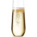 36 Pack Stemless Plastic Champagne Flutes - 9 Oz Clear Toasting Glasses | Shatterproof, Recyclable, BPA-Free - Munfix - Buy Online on SooperMarket.com