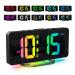 Ankilo alarm clock digital for deep sleepers RGB colorful clock with light alarm clock children color change night light watches with charging station bedside alarm clock with large LED display dimmable brightness