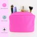 DANCOUR Large Pink Makeup Bag & Toiletry Organizer for Women - Nylon Cosmetic Pouch, Travel-Friendly, Preppy Style - Hot Pink Makeup Storage for Girls - Buy Online on SooperMarket.com