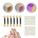 3Pcs nail art powder metal titanium powder glitter nail art mirror nail glitter powder magic mirror effect for nail art design decoration with 6 eyeshadow sticks