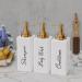 Akalin Refillable Shampoo and Conditioner Bottles 16oz White and Gold Soap Dispenser Bathroom Shampoo and Conditioner Dispenser for Bathroom Lotion Body Wash Massage Oils (White) 3pcs 500ml Gold Pump Bottles - White - Buy Online on SooperMarket.com