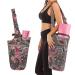 Mookis Yoga Mat Bag | Adjustable Shoulder Strap | Fixed Buckle | Large Size Pocket and Zipper Pocket | Multipurpose and Beautiful Bag Flower Pattern-open Pocket