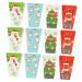 HAPINARY 12pcs Boxes Christmas Popcorn Box Xmas Gift Packing Case Candy Gift Bags Christmas Candy Bag Christmas Party Favor Christmas Candy Favor Boxes Paper Gift Box Fashion