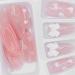 Full Cover False Nail Pink Bow Fake Nails Pink Love Press On Nails Coffin Medium Length Ballerina Nail Art Tips Sets Artificial Nails Press On False Nail Tips - Buy Online on SooperMarket.com