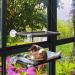 Cat Window Perch Deluxe Double Layer with Free Fleece Blanket & Toys | Large Cat Hammock for 55 lbs Cats | Space-Saving Sunbathing Bed - Buy Online on SooperMarket.com