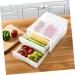 OSALADI 1 pc box Home Container Dumplings Double-deck Containe Eggs Transparent Plastic Deck re-usable Transparent Color 36X26CM double-deck - Buy Online on SooperMarket.com