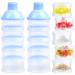 WOWOSS 2 Pcs Portable Formula Dispenser with 4 Layer Milk Powder Dispenser Pot Non-Spill Kids Milk Powder Storage Container for Travel Outdoor