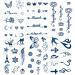 Semi Permanent Tattoos  6-Sheet 2 Weeks Long Last Waterproof Small Cute Tattoos  100% Plant-Based Ink Infinity Realistic Tattoos Sticker for Adult Children Tiny