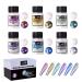 LET'S RESIN Resin Mica Powder  6 Colors Interference Mica Powder for Epoxy Resin  Spirit Pearl Pigment Powder for Resin  Paint  Slime  Art