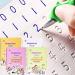 Qianshouyan 4 pieces German magical booklet exercise book with pen 26x18cm reusable handwriting for children calligraphy numbers drawing letters learn to write
