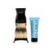 men-u BARBIERE PURE BRISTLE (BLACK) SHAVING BRUSH Traditional shaving brush set from Italy w/pure bristles. A great introductory shaving brush. Includes 15ml SHAVE CREAM tube.
