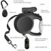 Retractable Dog Lead 8M/26ft Extendable Dog Lead Extendable with Non-Slip Handle & Adjustable Dog Lead with LED Flashlight Waste Dispenser Bags One-Hand Brake for Night Walking Running Jogging Black - Buy Online on SooperMarket.com