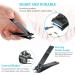 High Precision Stainless Steel Nail Clippers Set with Nail File, Scissors, and Manicure Pedicure Kit in Portable Case - Gray/Blue (25 in 1) - Buy Online on SooperMarket.com