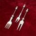 Funny Cake Bread Forks Bead Stringing Round Spoon Stainless Steel Dessert Forks Multi-Functional Kitchen Tool Fruit Fork Bead Stringing Fork - Buy Online on SooperMarket.com