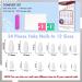 KXAMELIE Medium Length Nude White Swirls Almond Press on Nails - Salon Perfect Stick on Fake Nails for Women - Buy Online on SooperMarket.com