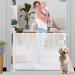 HEELALBABY Retractable Baby Gate for Stair 65" Extra Wide Outdoor Mesh Safety Gate for Dogs or Pets Fabric Indoor Puppy Gates for Doorways