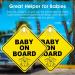 Bewudy 2 PCS Baby on Board Car Warning Sign - Elephant Design | Reusable Baby in Car Sticker with Suction Cups - Buy Online on SooperMarket.com