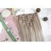 Laavoo Clip-In Real Hair Extensions | Blonde Highlights Ash Blonde 45cm - 105g - 7pcs #18/613 - Buy Online on SooperMarket.com