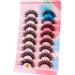 Dramatic D-Curly Mink False Eyelashes - 8 Pairs of Natural Fluffy Fake Lashes (025) - Buy Online on SooperMarket.com