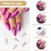 Lusofie 30Pcs 3D Star Rhinestone Nail Charms - Silver & Gold Alloy Star Gems for Nail Designs - DIY Nail Accessories - Buy Online on SooperMarket.com