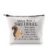MBMSO Advice from a Squirrel Makeup Bag Squirrel Lovers Gifts Squirrel Cosmetic Bag Animal Lover Gifts Nature Lovers Gifts (Advice from a Squirrel)
