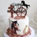 Arthsdite Horse Happy Birthday Cake Topper Horse Racing Theme Birthday Party Decoration for Boys Girls Men Women Kids Birthday Party Decoration Supplies-Black Glitter - Buy Online on SooperMarket.com