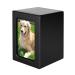 NEWDREAM: Dog Urns for Ashes, pet Urns, Box for Dog Ashes, Pet Ashes Photo Box,Ash Box for Dogs, Wood Keepsake Memorial Urns black M
