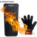 Heat-Resistant Mat Bag & Glove Set for Hair Styling Tools - Curls Smoothing Iron | 28.5cm x 14cm | Black - Buy Online on SooperMarket.com