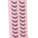 Geeneiya 11mm Russian Strip Lashes DD Curl Natural Wispy Mink 10 Pairs - Buy Online on SooperMarket.com