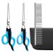 Pet Grooming Scissors Set for Dogs & Cats, Professional Straight Scissors, Thinning Shears and Grooming Comb for Small Dog, Animal Face, Ear and Paw Hair