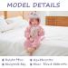 COOKY.D Baby Hooded Rompers | Winter Flannel Jumpsuit Pajamas | 6-12 Months | Pink - Buy Online on SooperMarket.com