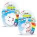 INKEE FOAMY RAINBOW | Set of 2 rainbow bath bombs children's bath bombs in cloud and unicorn shape strawberry scent 2x Foamy Rainbow