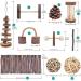 ERKOON Small Animal Chew Toys - Natural Wooden Accessories for Hamsters, Guinea Pigs, Gerbils, Rats, Chinchillas - Boredom Breaker, Teeth Molar Exercise - Play Bridge, Roller, Dumbbells - Buy Online on SooperMarket.com