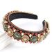 Padded Rhinestone Headband - Crystal Velvet Wide Hairband for Women and Girls - Buy Online on SooperMarket.com