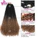 Youngther 7 Packs 154 Strands Passion Twist Hair for Butterfly Locs Crochet - 18 Water Wave Synthetic Bohemian Ombre Braiding Hair - Perfect Gift for Women - Buy Online on SooperMarket.com