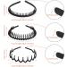 WLLHYF 3 Pieces Sharks Tooth Hair Comb Plastic Non Slip Headband Wavy Teeth Hair Hoop Fashion Effortless Hairband Hair Accessory for Women Girls Men Black - Buy Online on SooperMarket.com