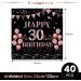 40 Rose Gold Napkins - 30th Birthday Party Decor | 33x33cm Paper Napkins for Men & Women - Buy Online on SooperMarket.com