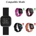 ShuYo 10 Pack Adjustable Nylon Wristbands for Fitbit Versa | Soft Breathable Replacement Bands for Women and Men | Wine, Blue, Malachite Green, Red, Water Orchid - Buy Online on SooperMarket.com
