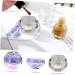 minkissy Nail Art Crystal Cup Cosmetics Glass Purple Cover Diamond 6.5x8cm Purple - Buy Online on SooperMarket.com